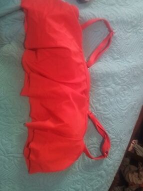 Xhilaration Red Swim Top with Ruffle Detail